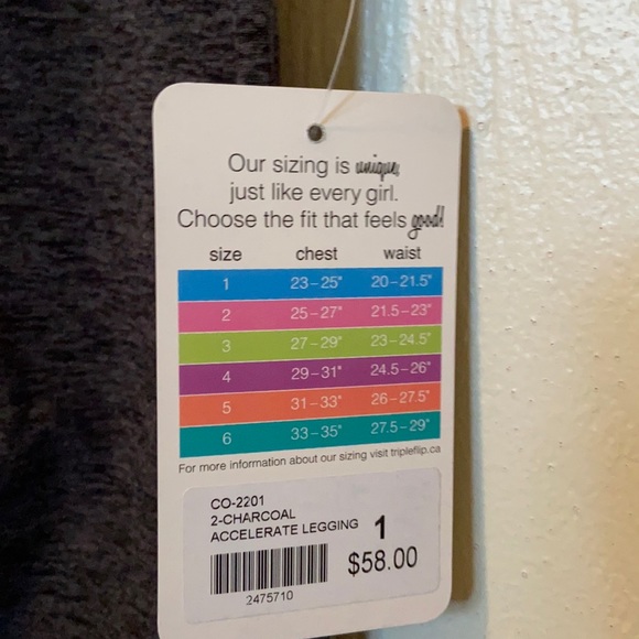 Triple Flip Charcoal Leggings - Picture 6 of 6